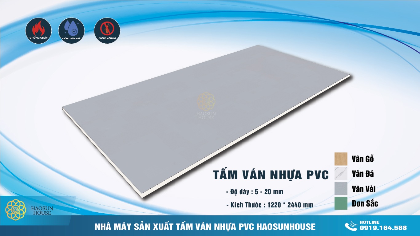 Tấm Ván Nhựa PVC đơn sắc