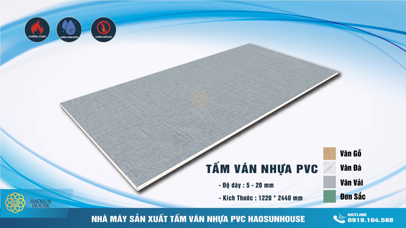 Tấm Ván Nhựa PVC giả vải