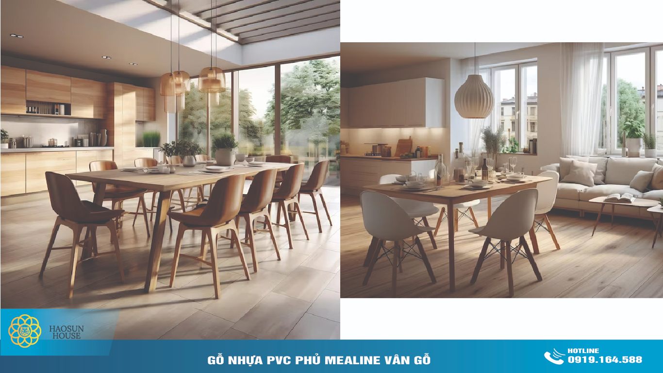 Ứng dụng Gỗ Nhựa PVC phủ Melamine Vân Gỗ