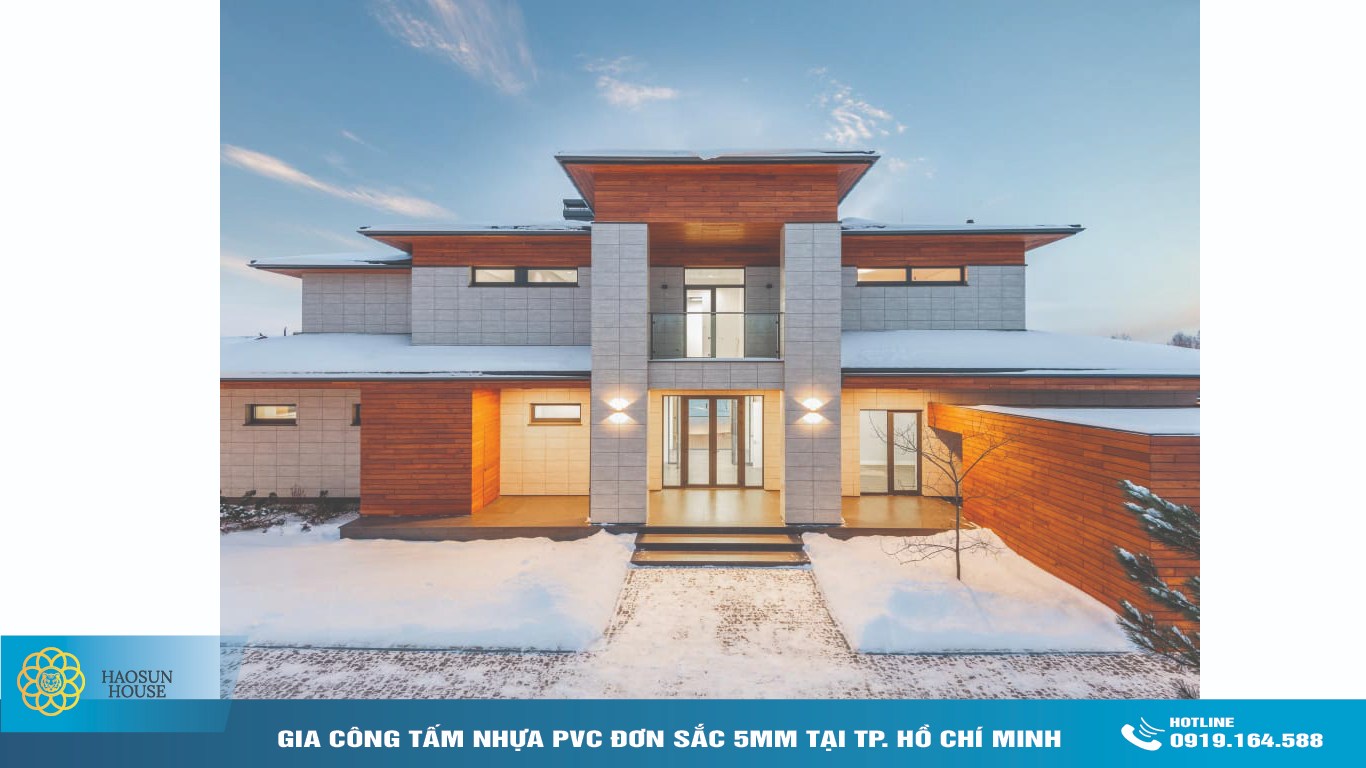 Ứng dụng Tấm Nhựa PVC đơn sắc Haosunhouse