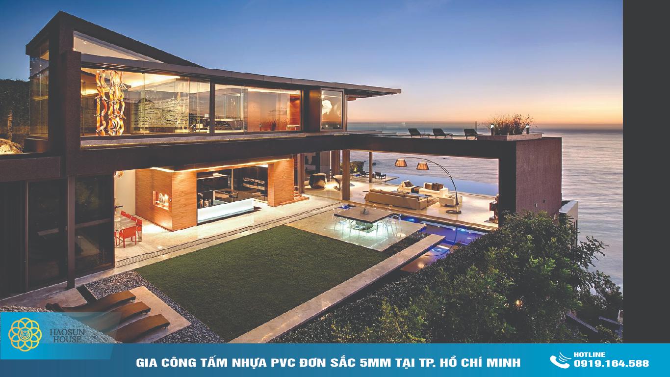 Ứng dụng Tấm Nhựa PVC đơn sắc Haosunhouse