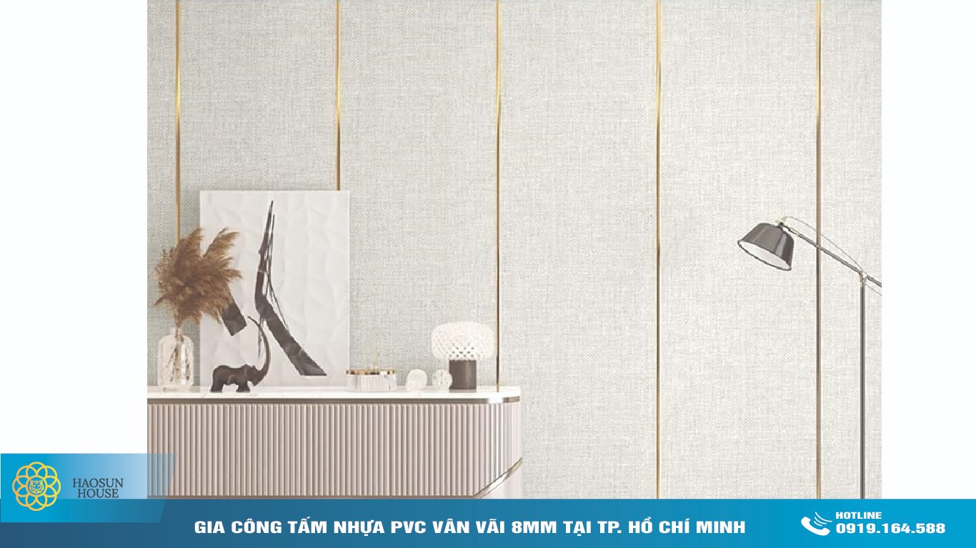 Ứng dụng tấm nhựa pvc giả vải haosunhouse