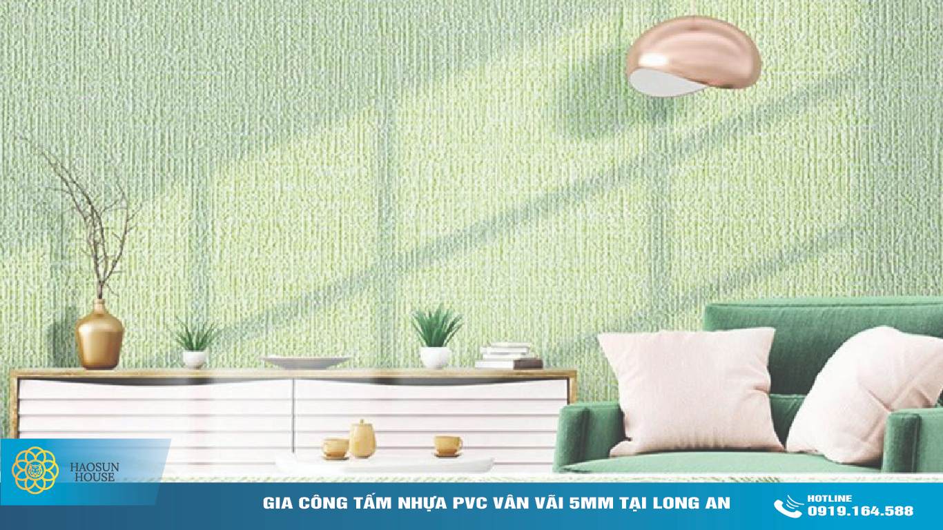 ứng dụng tấm nhựa pvc vân vải 5mm