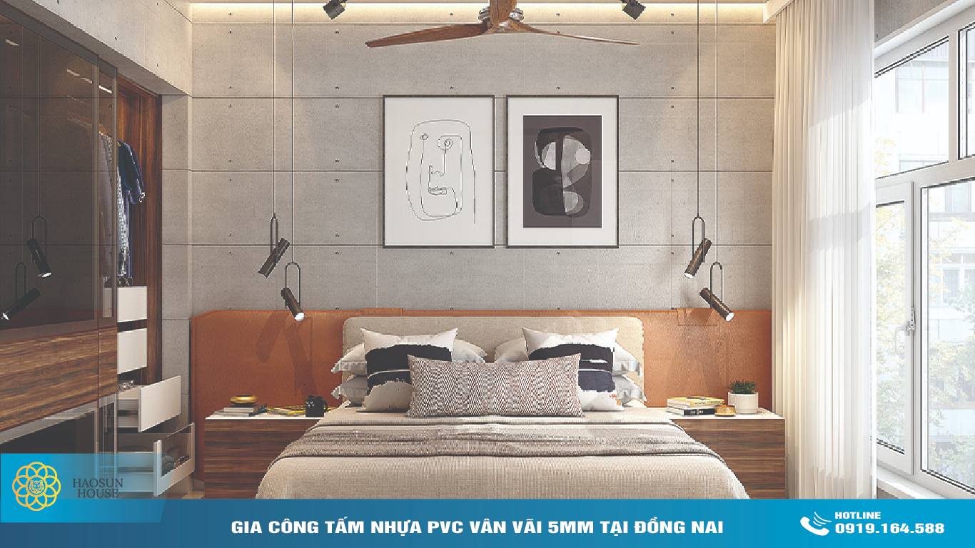 ứng dụng tấm nhựa pvc vân vải