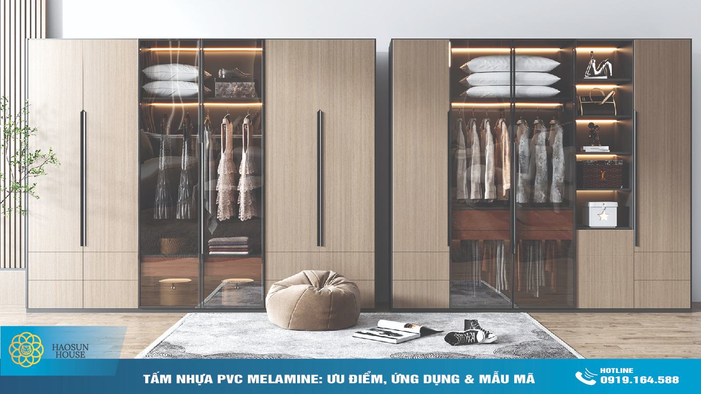ứng dụng ván nhựa pvc phủ Melamine Haosunhouse