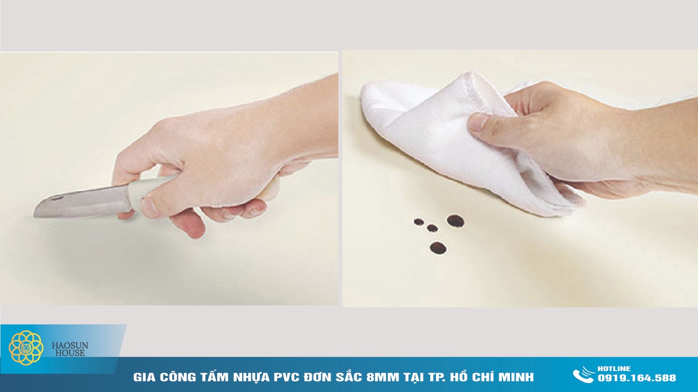 Ưu điểm Tấm nhựa PVC đơn sắc 8mm haosunhouse