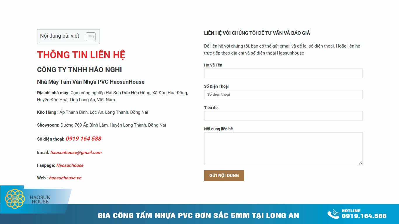 Xem sản phẩm Tấm Nhựa PVC đơn sắc