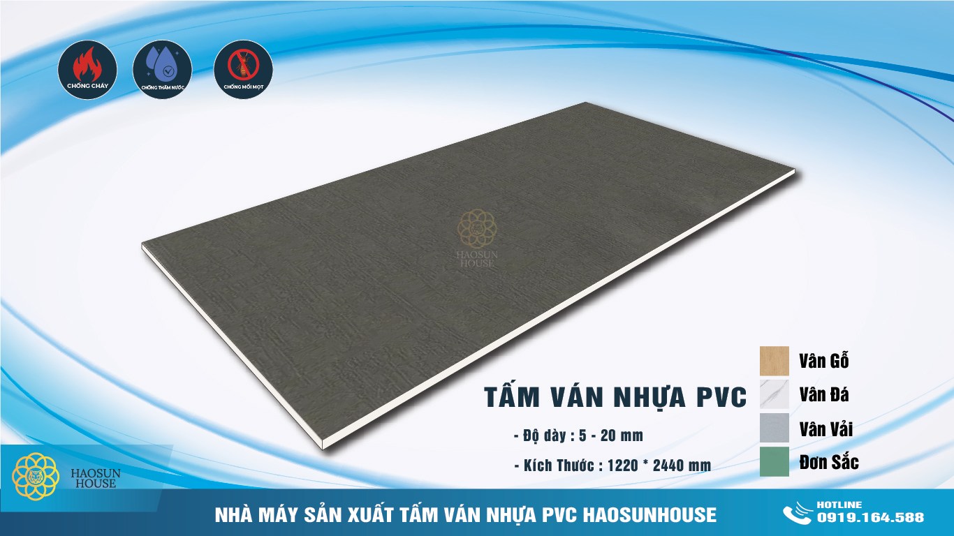 Tấm Nhựa PVC đơn sắc Haosuhouse
