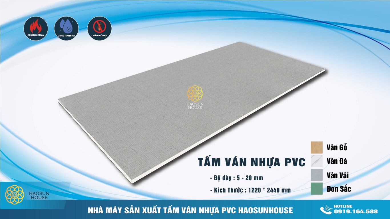 Tấm Nhựa PVC Giả Vải Haosuhouse