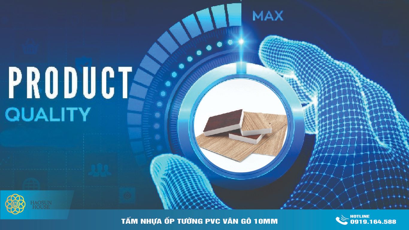 Chất lượng tấm nhựa ốp tường pvc vân gỗ 10mm