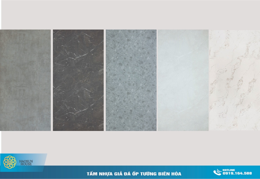 Mẫu mã Tấm Nhựa Giả đá ốp tường haosuhouse