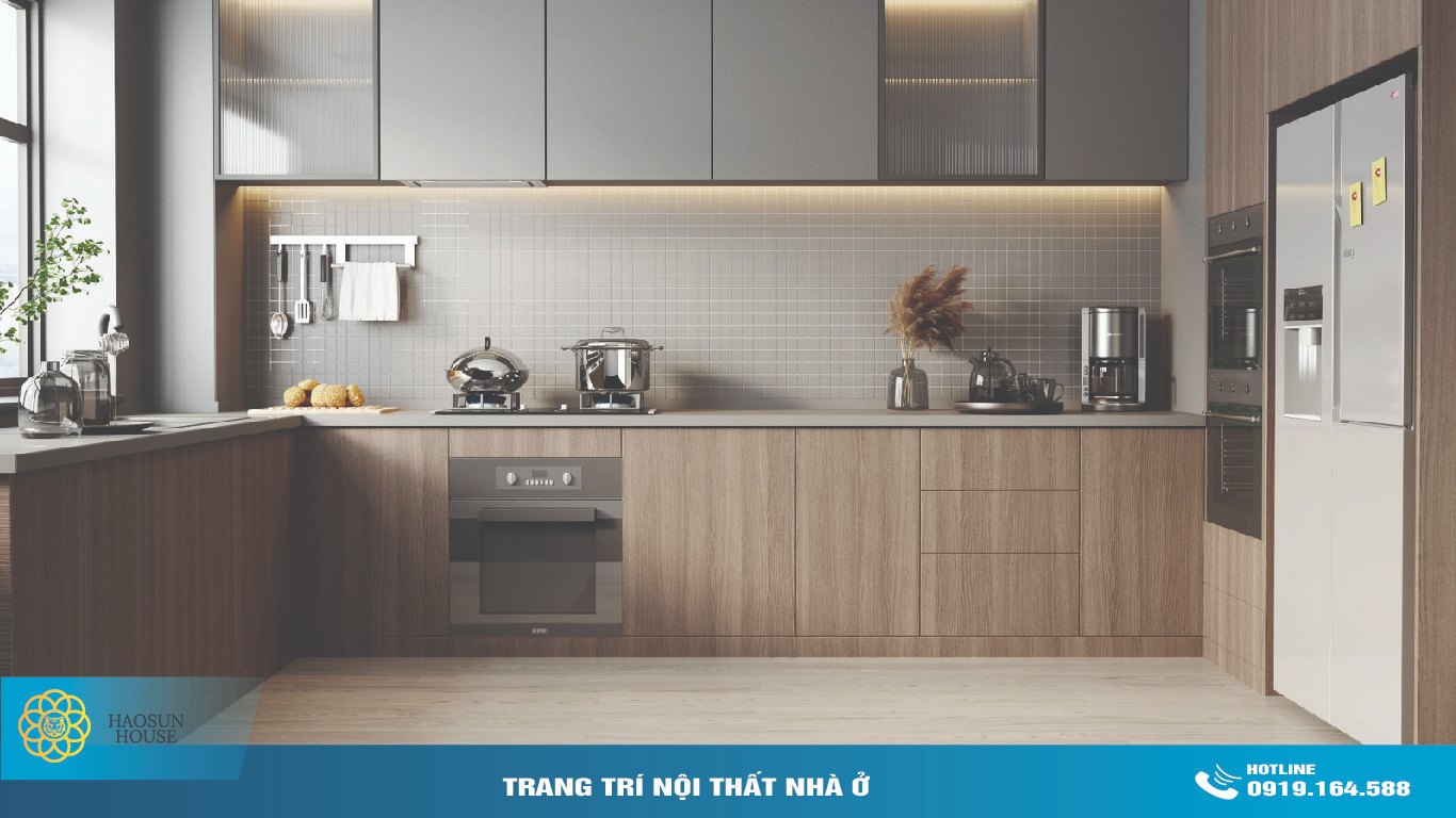 phòng bếp tấm nhựa ốp tường pvc vân gỗ
