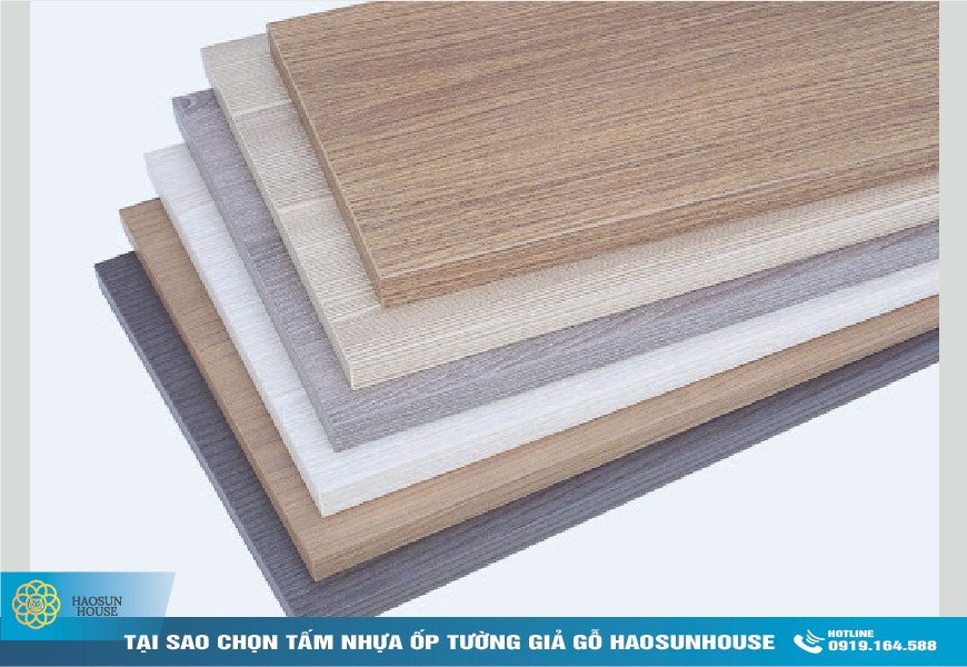 Tấm Nhựa ốp tường giả gỗ haosunhouse