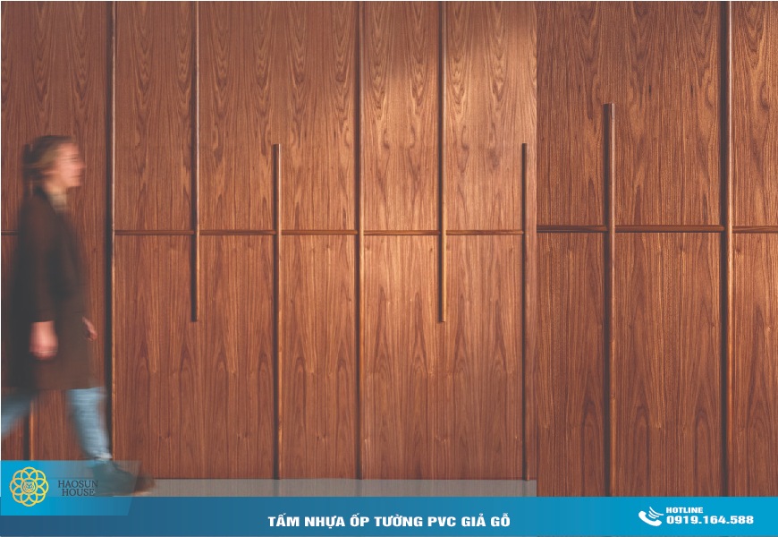 Tấm Nhựa ốp tường pvc giả gỗ