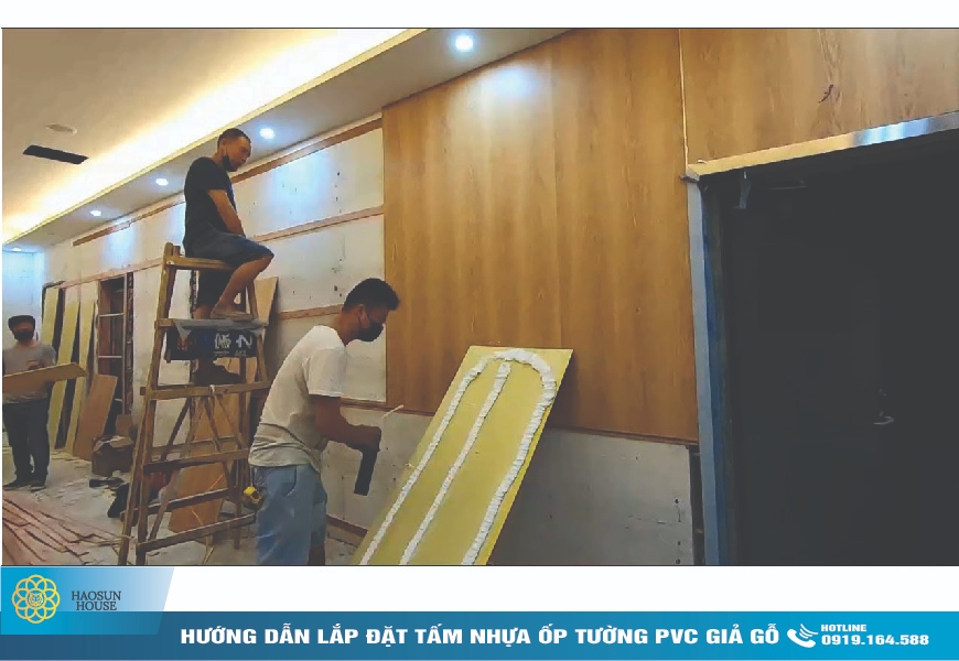 Tấm nhựa ốp tường pvc giả đá haosunhouse