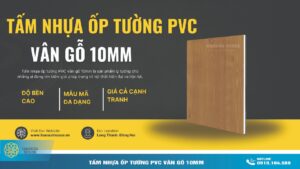 tấm nhựa ốp tường pvc vân gỗ 10mm haosunhouse