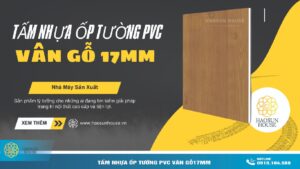 Tấm Nhựa ốp tường pvc vân gỗ 17mm haosunhouse