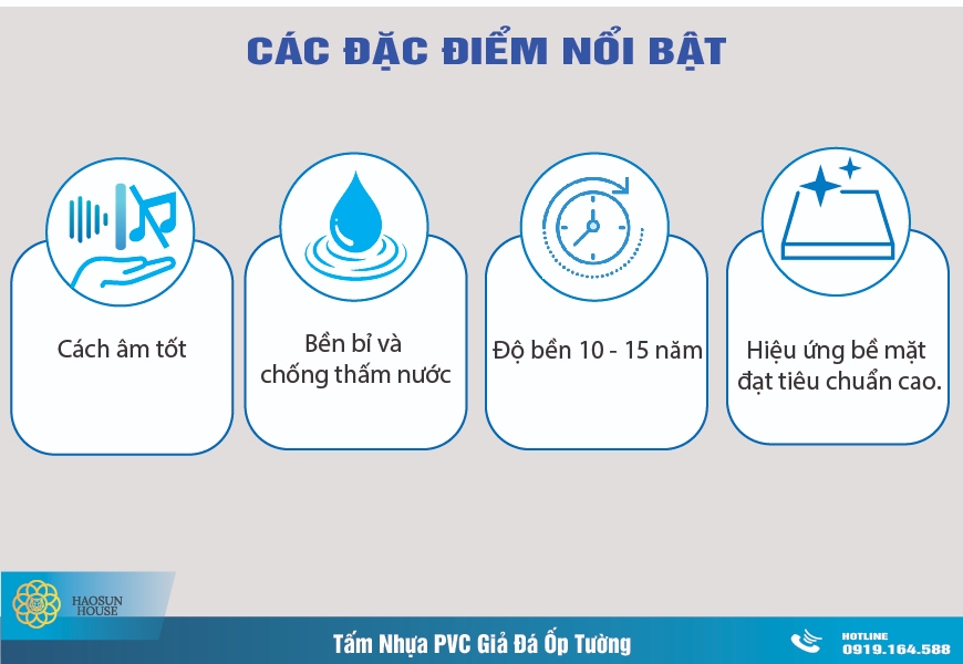 Tấm Nhựa PVC giả đá ốp tường haosunhouse