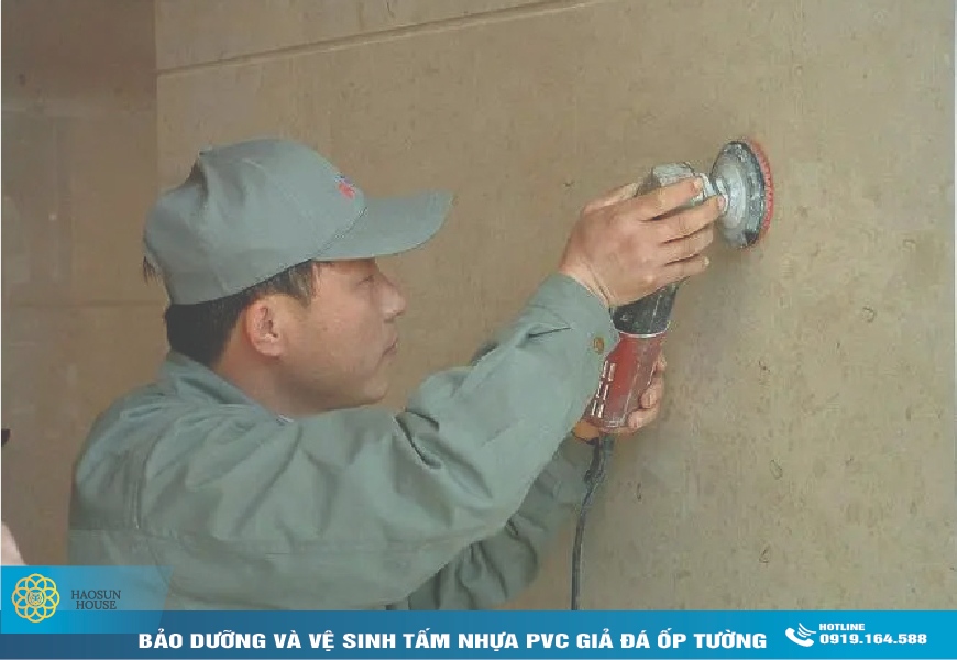 Tấm Nhựa PVC giả đá ốp tường haosunhouse