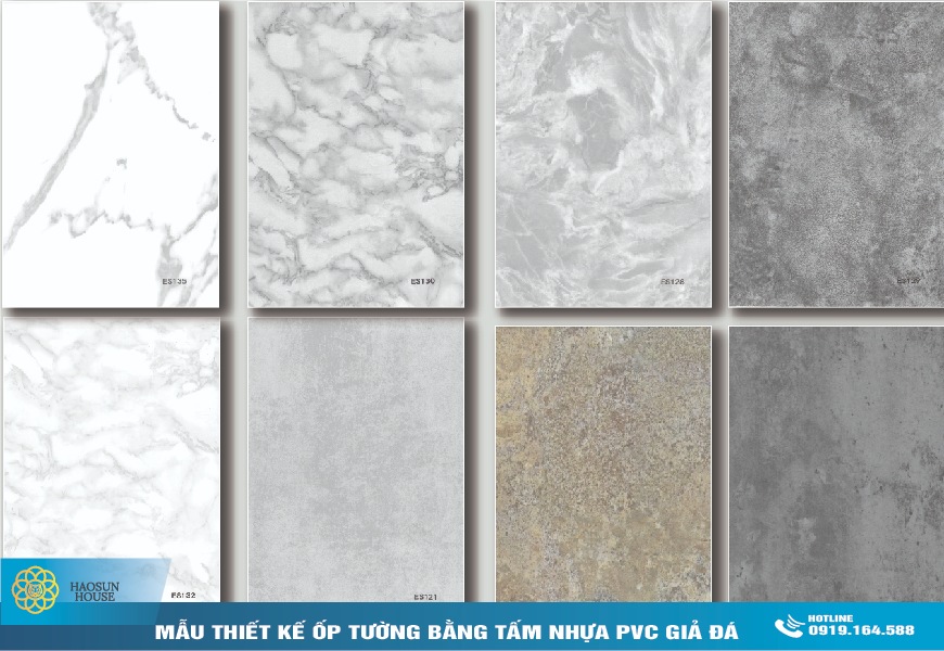 Tấm Nhựa PVC giả đá ốp tường haosunhouse