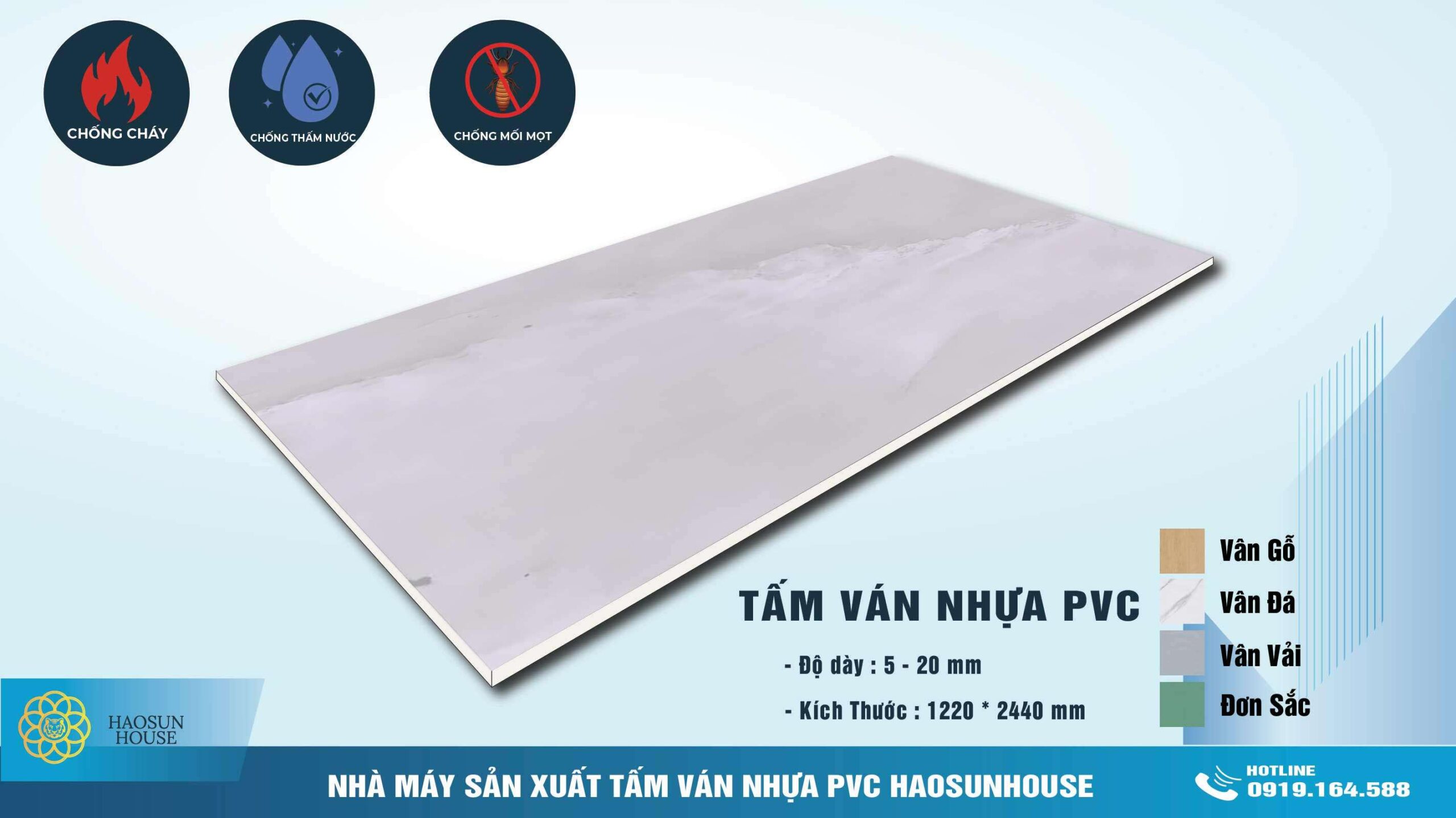 Tấm nhựa pvc vân đá haosuhouse