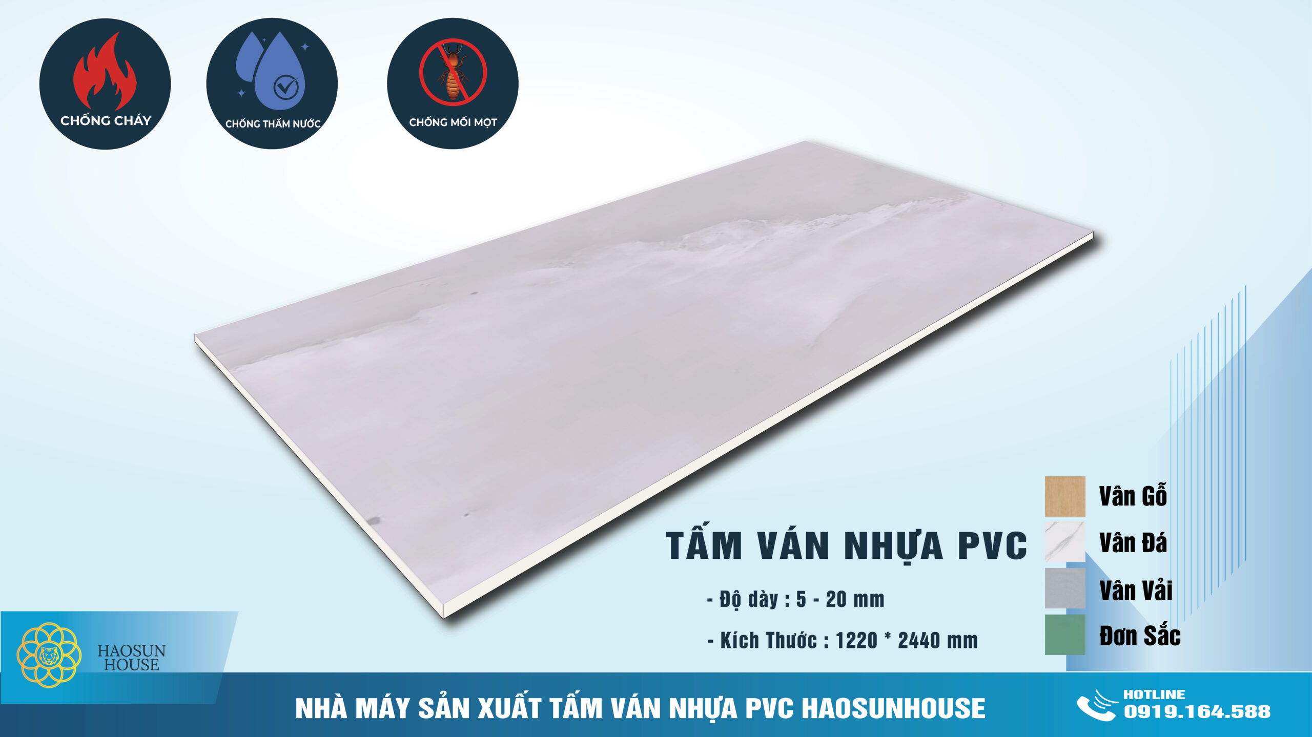 Tấm nhựa pvc vân đá haosuhouse