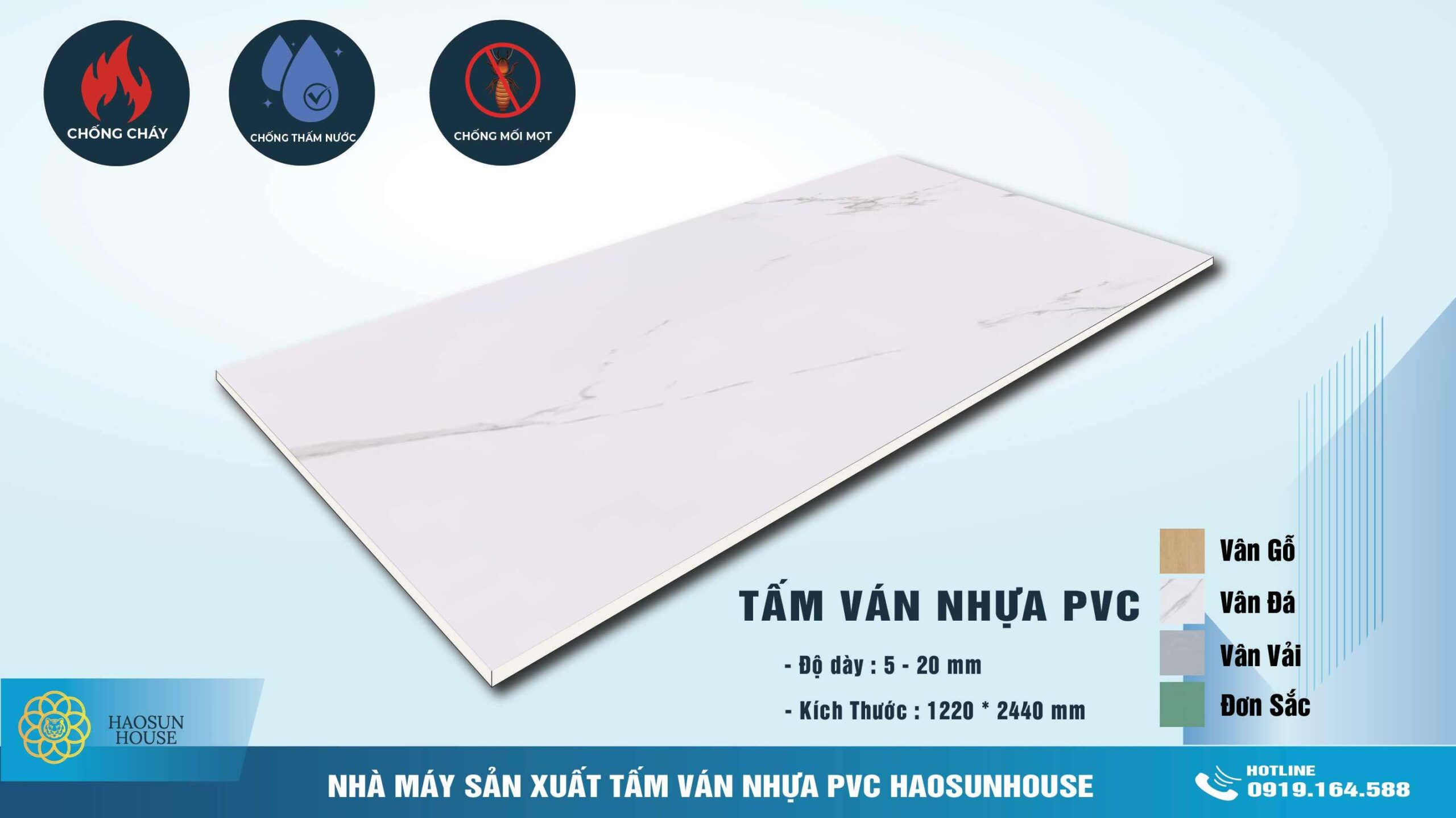 Tấm nhựa pvc vân đá haosuhouse