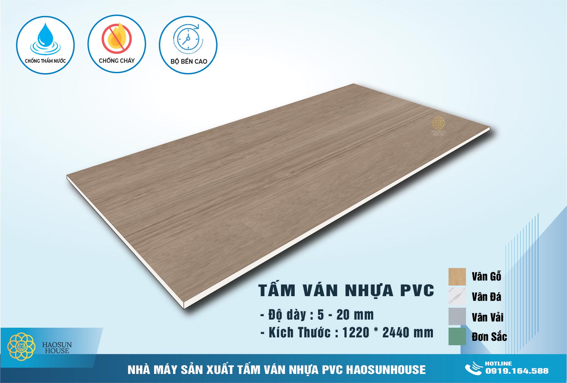 Tấm nhựa ốp tường pvc giả đá haosunhouse
