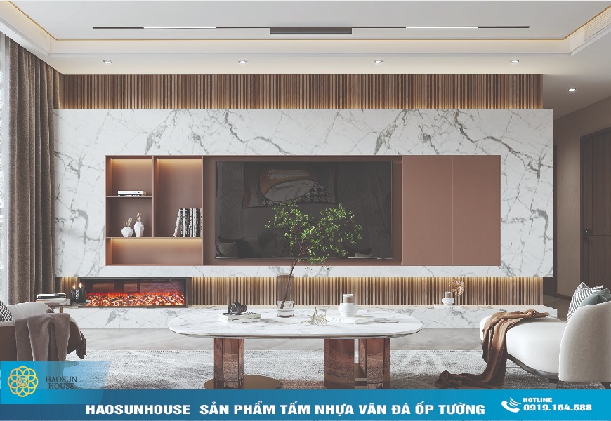 Tấm Nhựa Vân Đá ốp tường haosunhouse