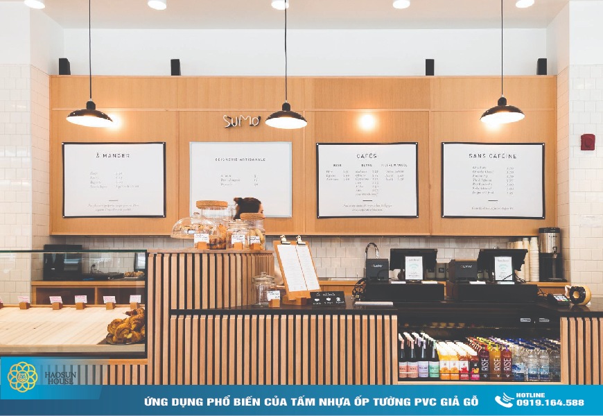 Ứng dụng tấm nhựa ốp tường pvc gia gỗ