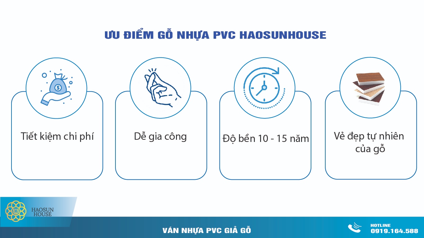 Ván Nhựa PVC giả gỗ nhà máy sản xuất haosunhouse