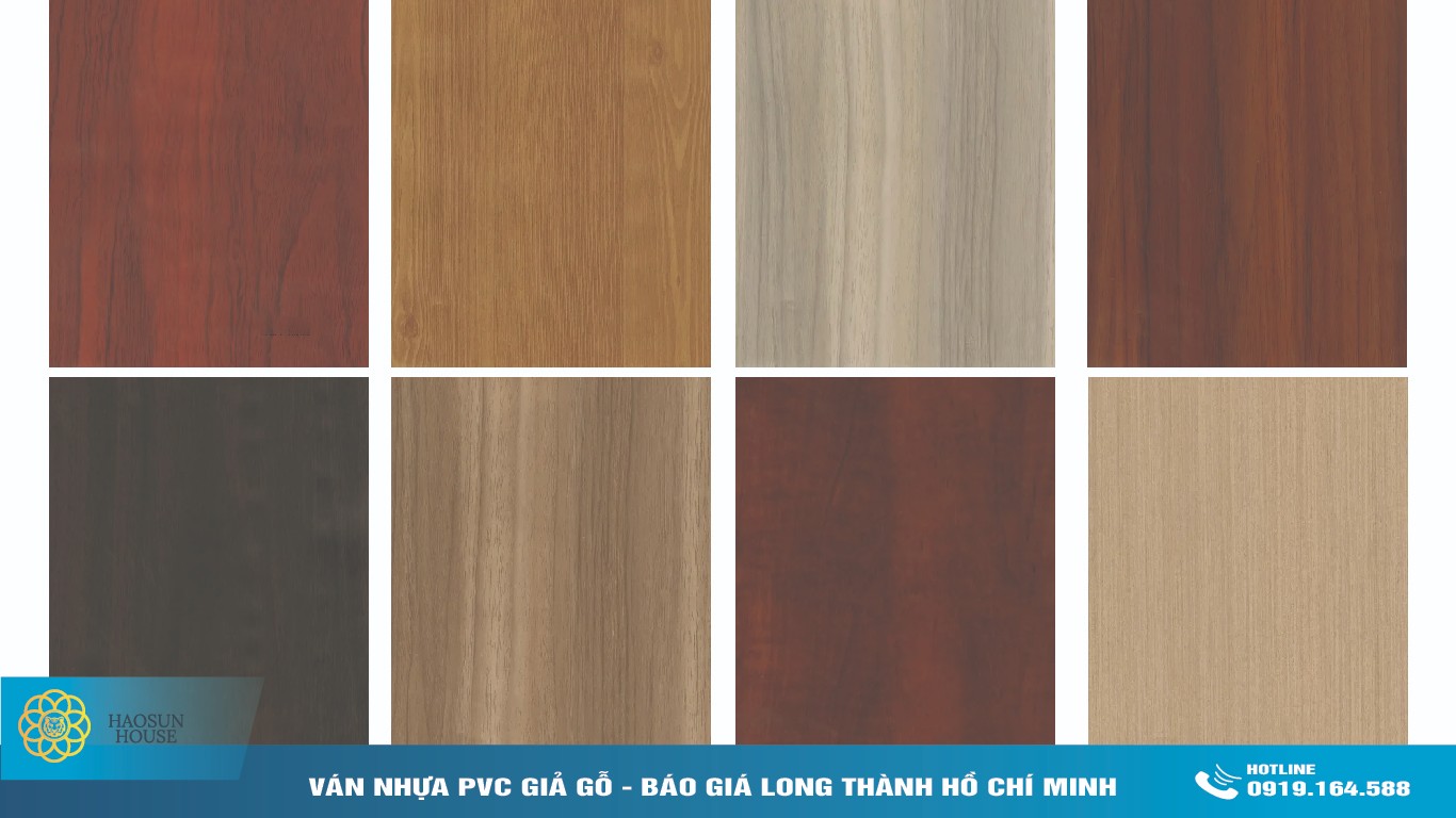 Mẫu mã Ván Nhựa PVC giả gỗ