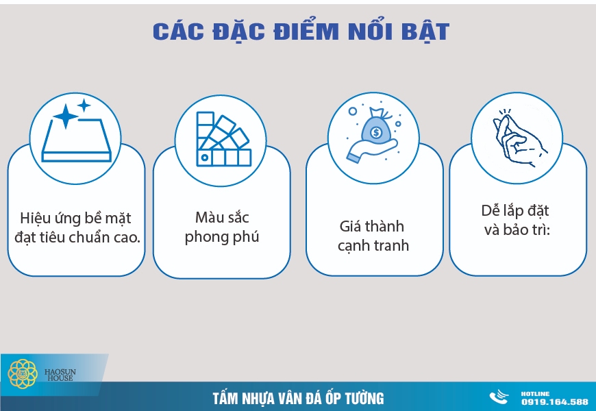 Tấm Nhựa ốp tường vân đá haosunhouse