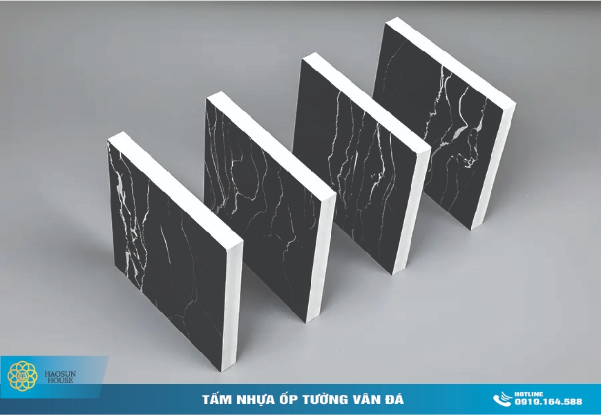 Tấm Nhựa ốp tường vân đá haosunhouse