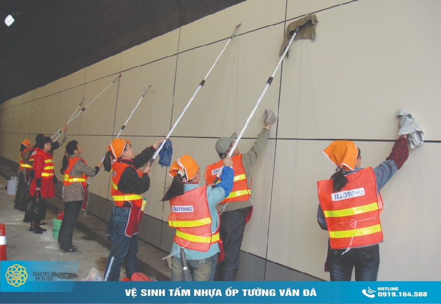 Tấm Nhựa ốp tường vân đá haosunhouse