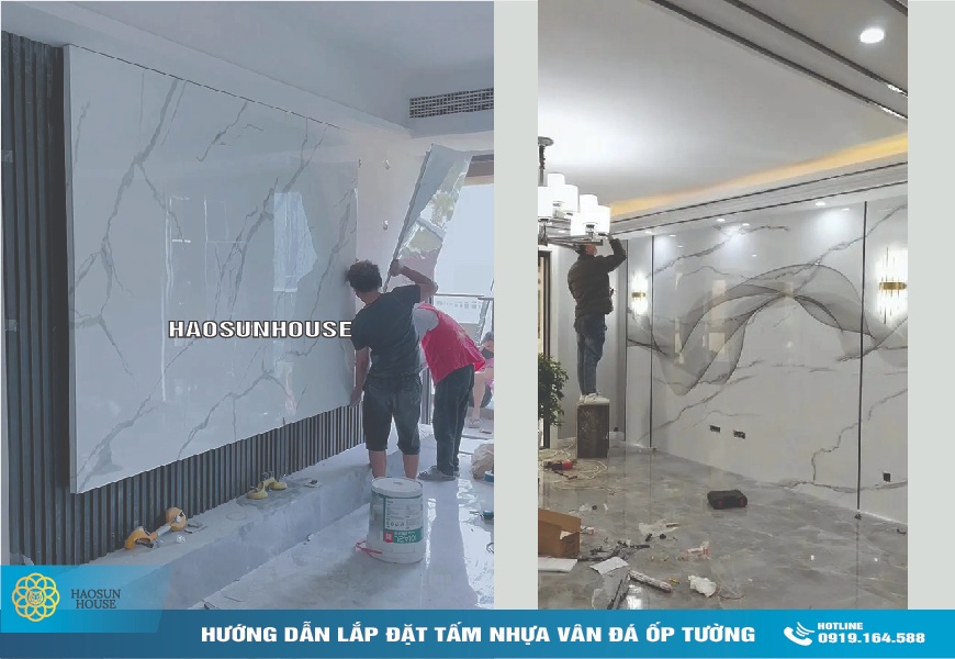 Tấm nhựa vân đá ốp tường haosunhouse