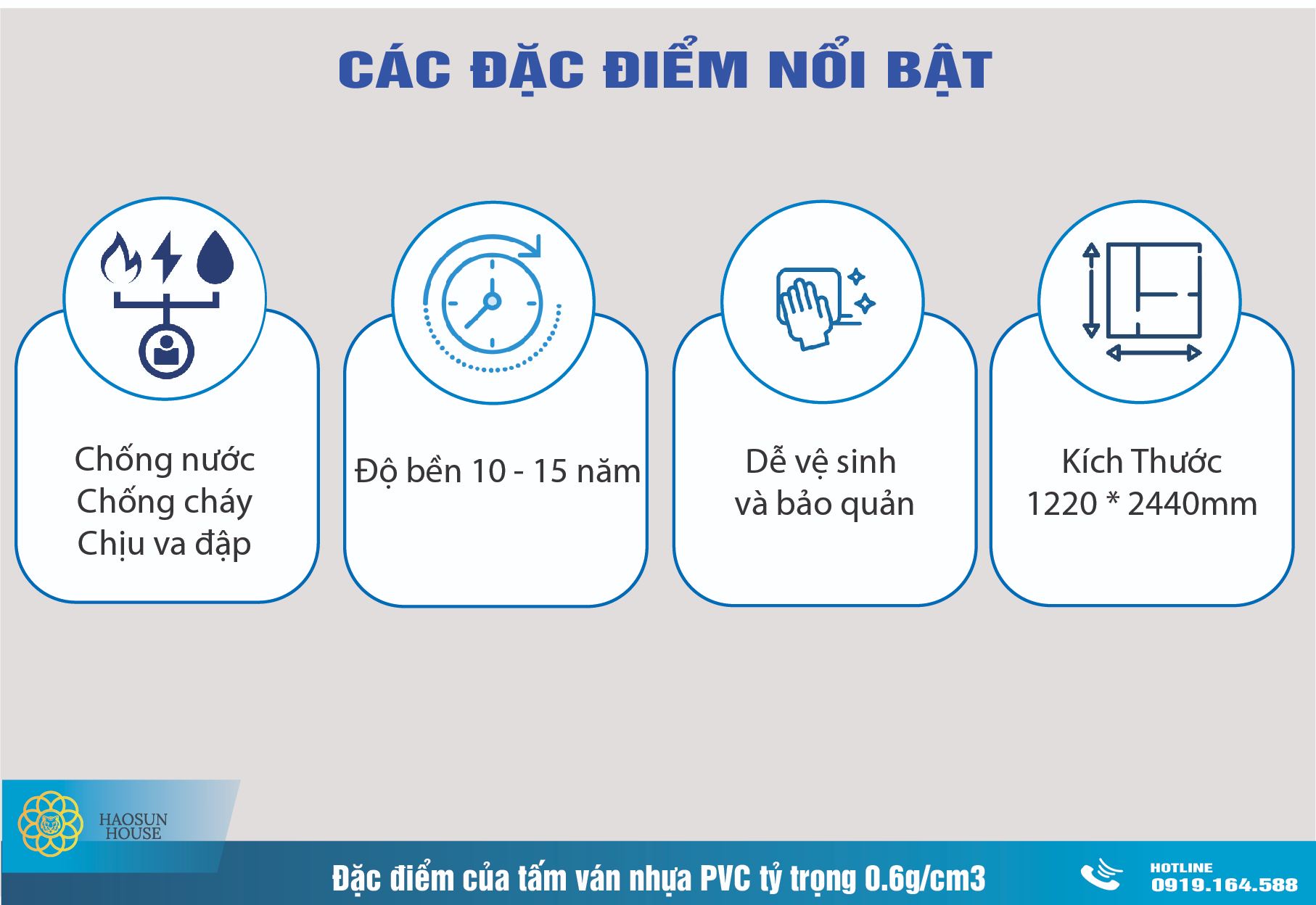 Tấm Ván Nhựa PVC tỷ trọng 0.6g/cm3