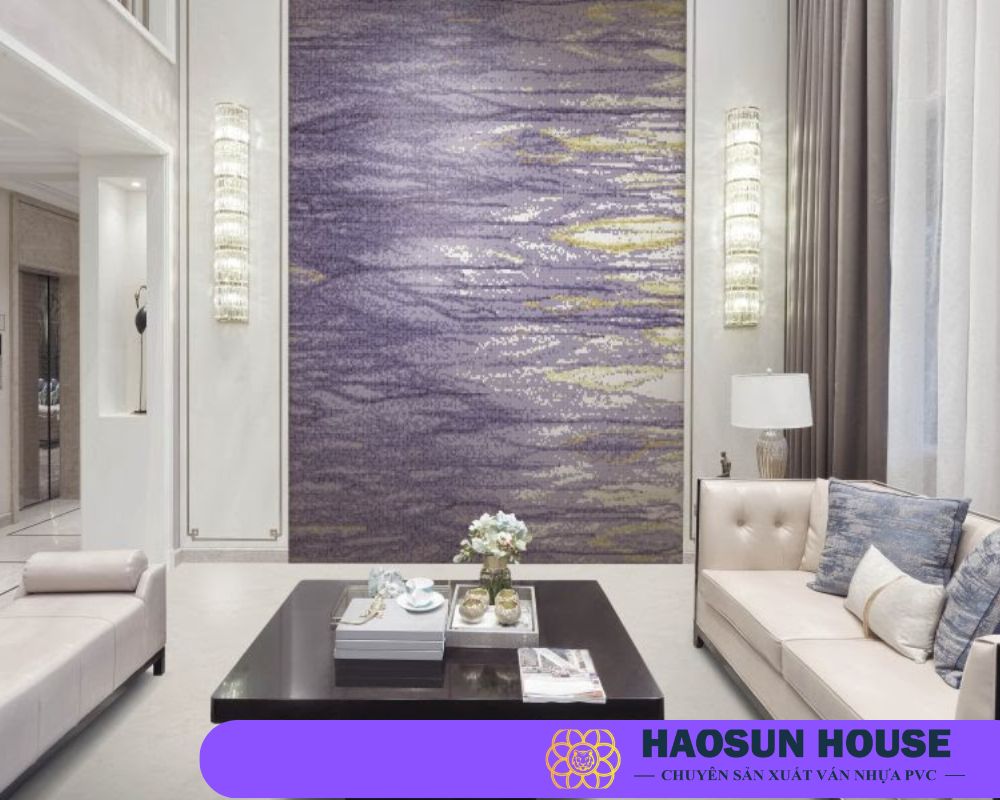 Chọn gạch ốp tường phòng khách với người mệnh Hỏa