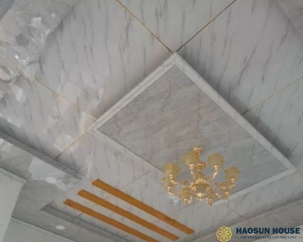 Trần nhựa pvc vân đá hoa cương