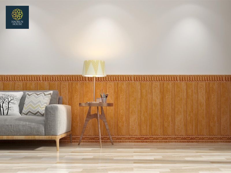 gạch ốp tường giả gỗ