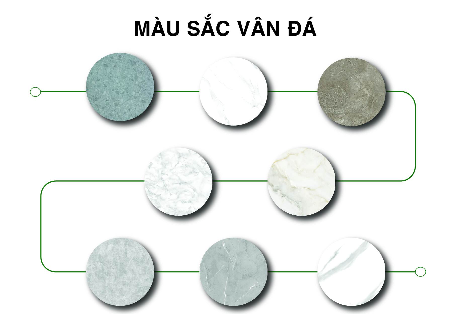 Màu Sắc Tấm Nhựa PVC Vân Đá