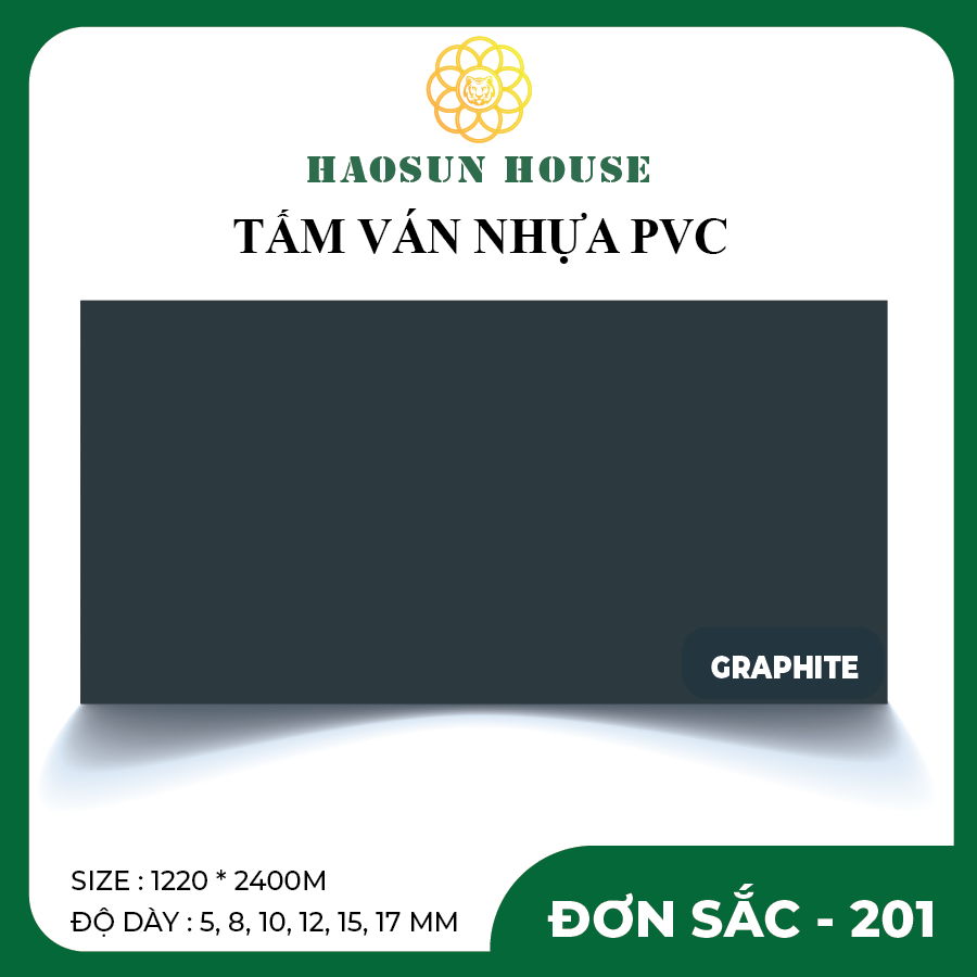 tấm nhựa pvc mau xanh 201