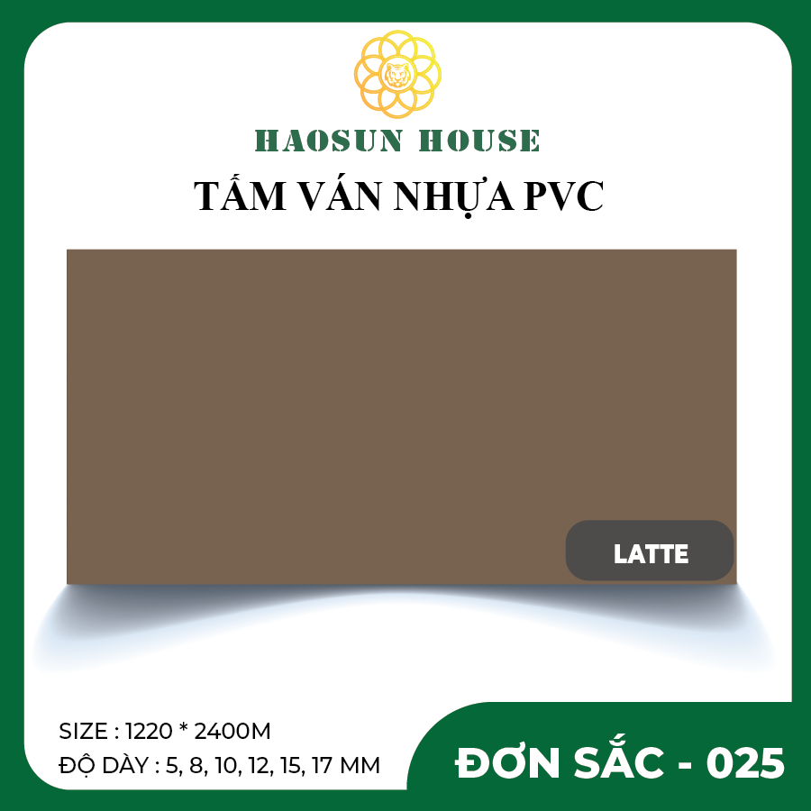 tấm nhựa pvc nâu 025