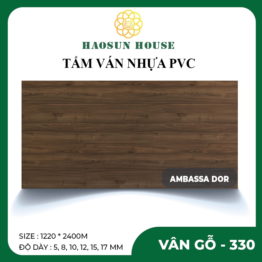 tấm nhựa pvc vân gỗ 330 ambassa dor