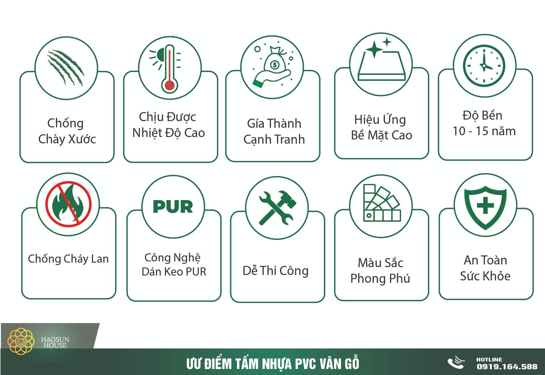 Ưu điểm Tấm Nhựa PVC Vân Vải