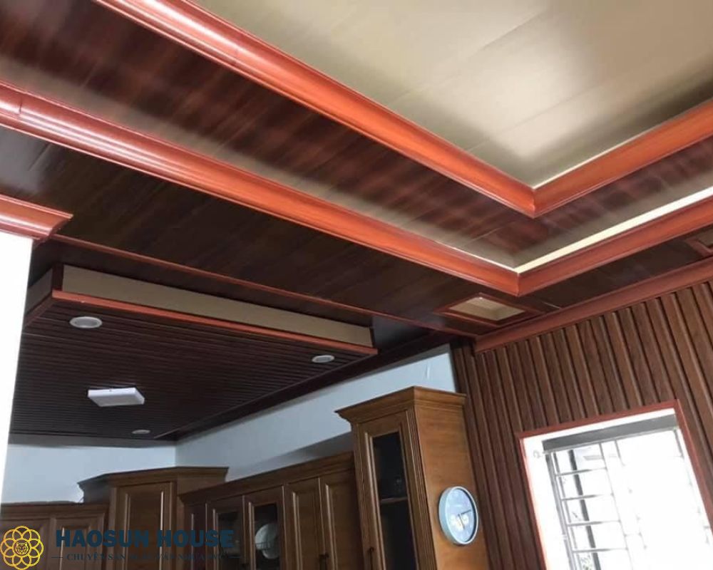 Mẫu trần nhựa pvc giả gỗ