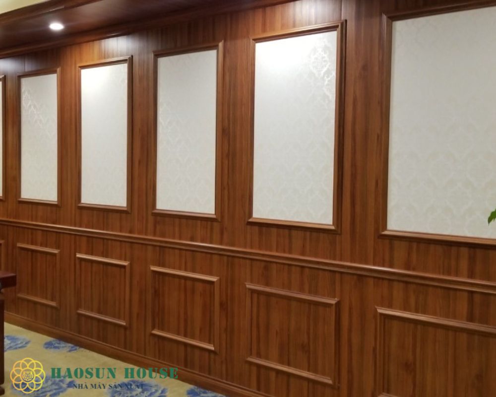 Ốp tường băng nhựa nano vân gỗ đẹp, sang trọng