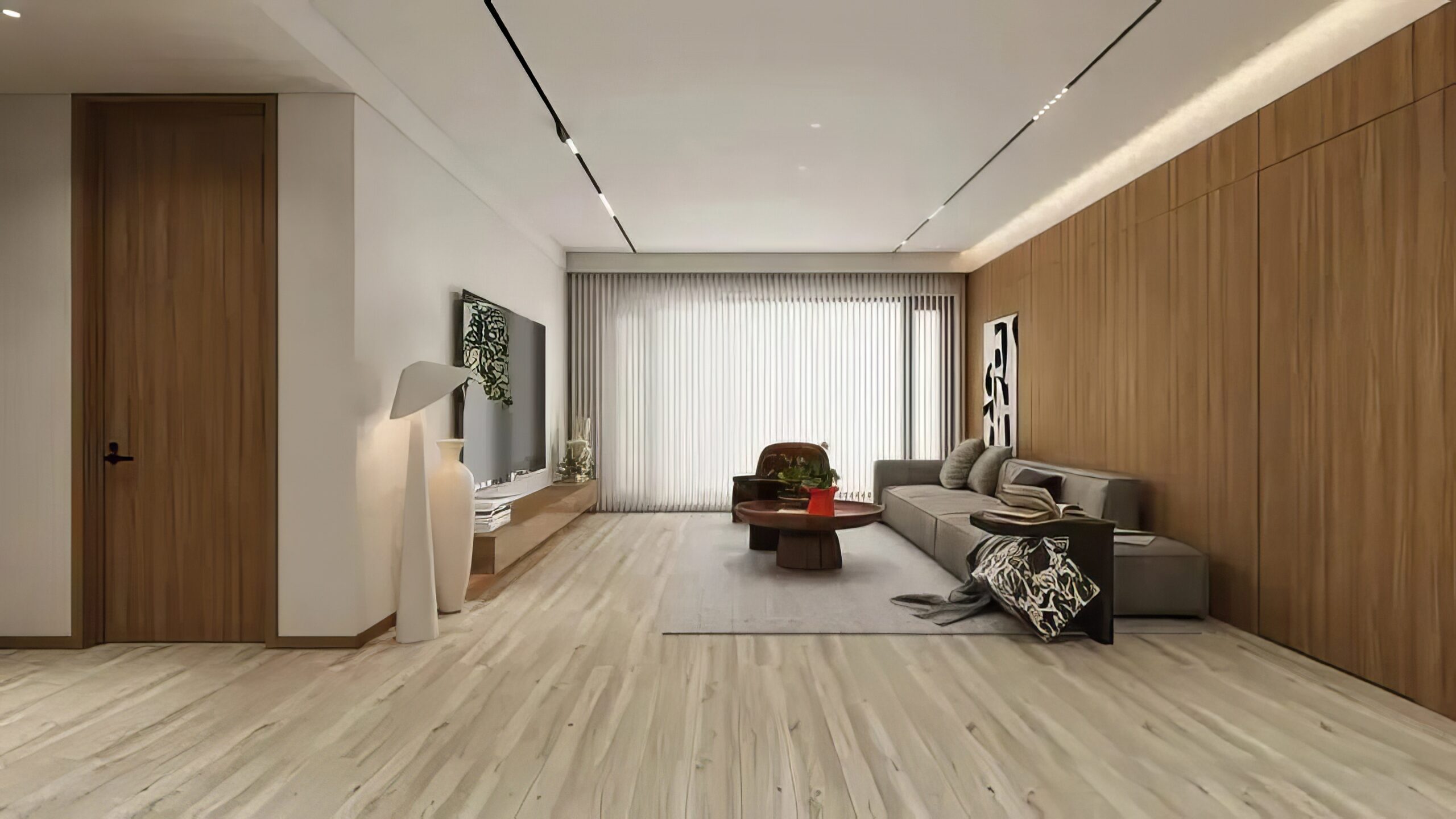 Phòng Khách Vân Gỗ Óc Chó 388