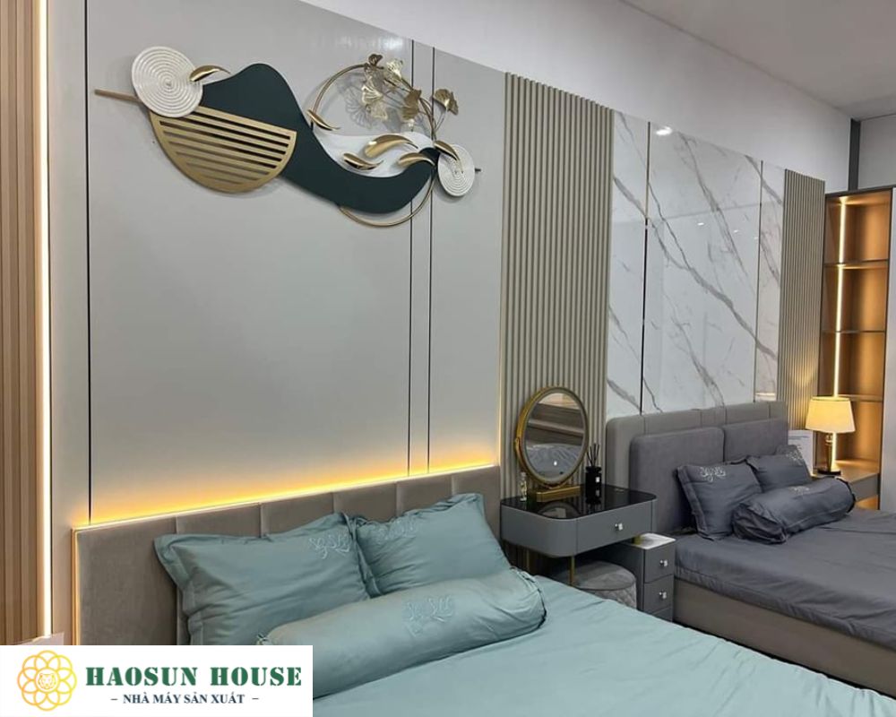 Tấm ốp tường vân đá cho phòng ngủ khách sạn