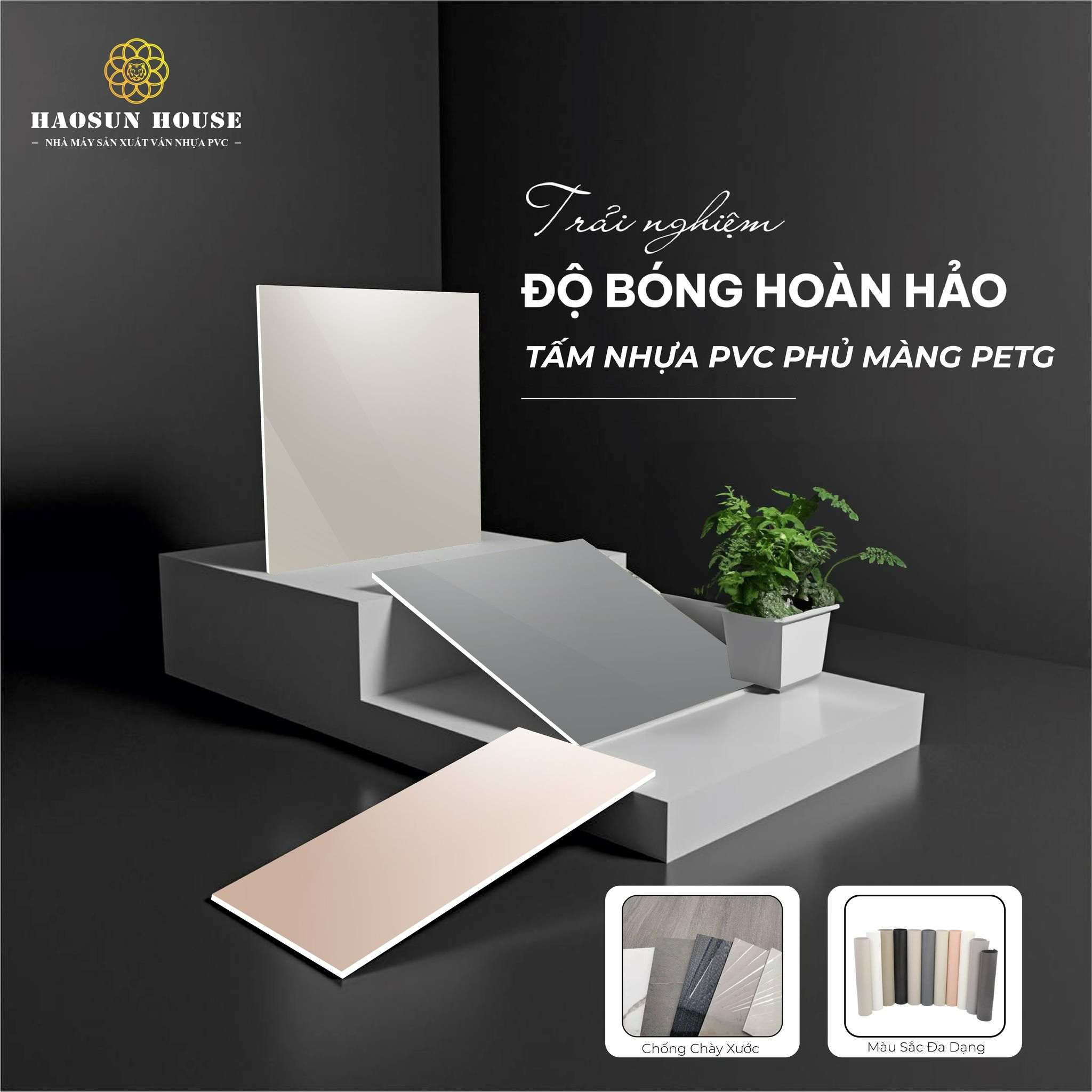 Màu Sắc Tấm Than Tre PETG HaosunHouse bề mặt
